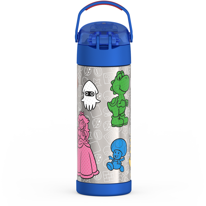 Thermos® 16oz FUNtainer® water bottle in Default Title — back view showing handle and base