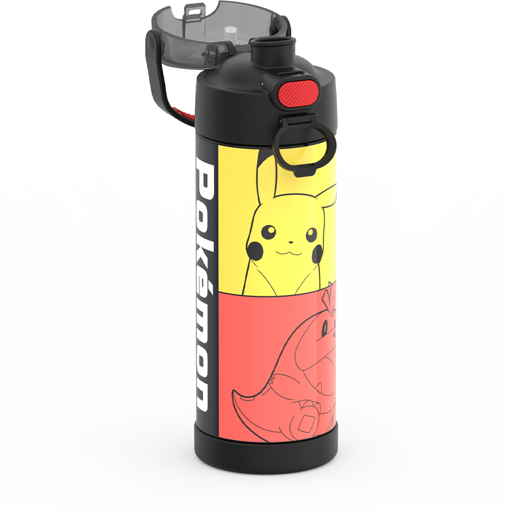 Thermos® 16oz FUNtainer® water bottle in Default Title — close-up of push-button spout lid