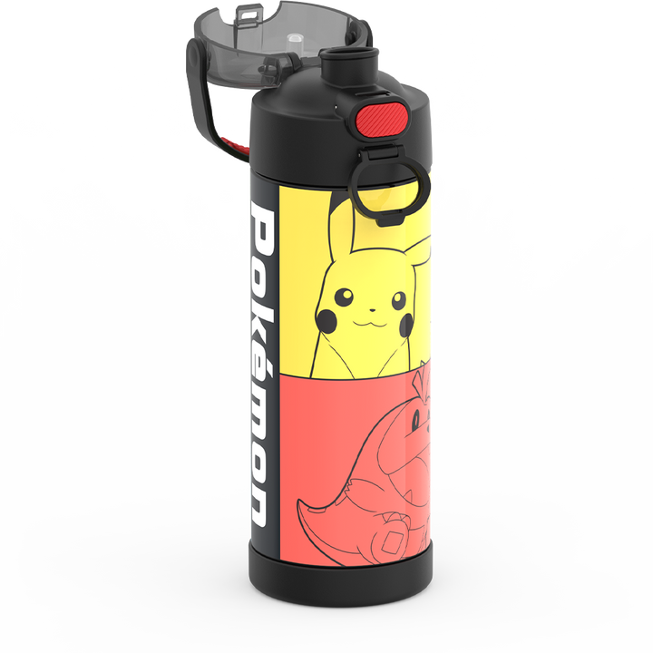 Thermos® 16oz FUNtainer® water bottle in Default Title — close-up of push-button spout lid
