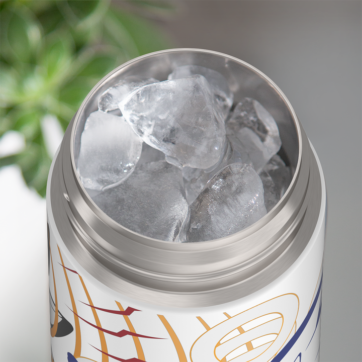 Thermos® 16oz FUNtainer® water bottle in Default Title — shown filled with ice, demonstrating insulation