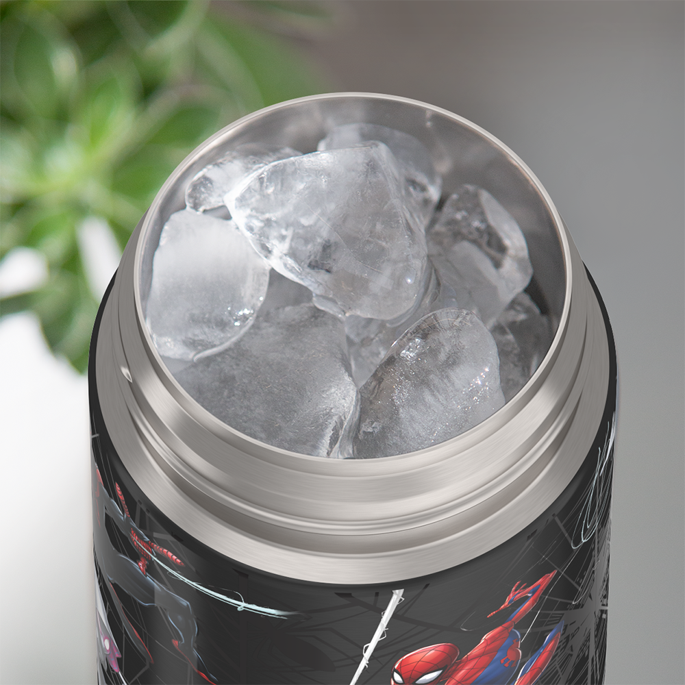 Thermos® 16oz FUNtainer® water bottle in Default Title — shown filled with ice, demonstrating insulation