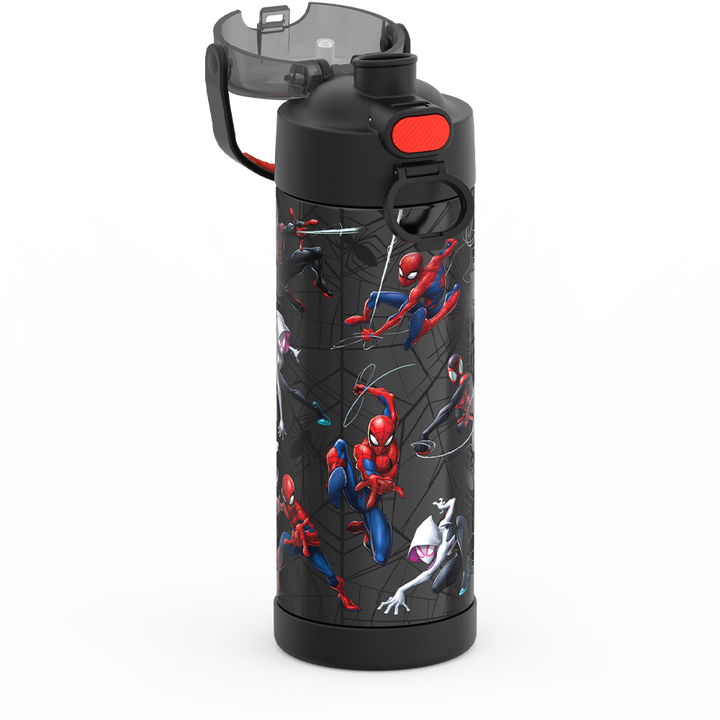 Thermos® 16oz FUNtainer® water bottle in Default Title — close-up of push-button spout lid