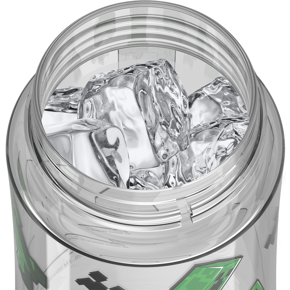 Thermos® 16oz Thermos® water bottle in Default Title — shown filled with ice, demonstrating insulation
