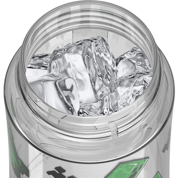 Thermos® 16oz Thermos® water bottle in Default Title — shown filled with ice, demonstrating insulation