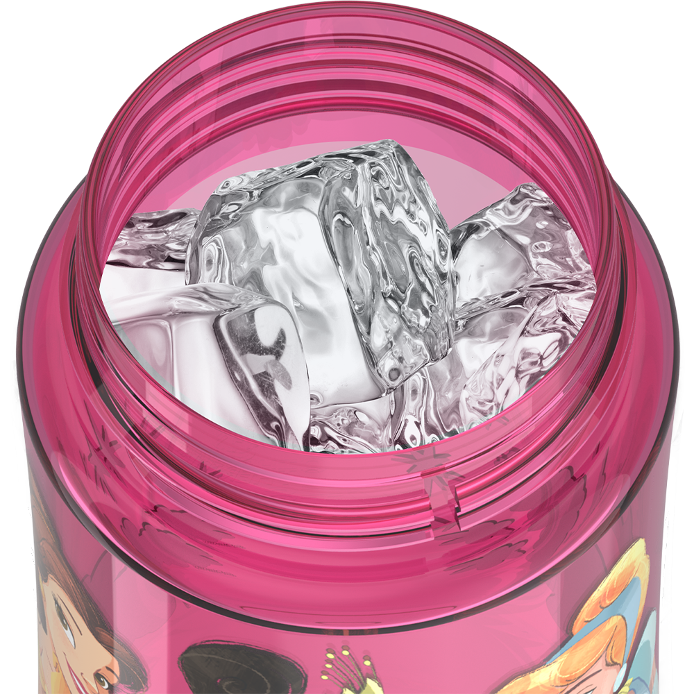 Thermos® 16oz Thermos® water bottle in Default Title — shown filled with ice, demonstrating insulation
