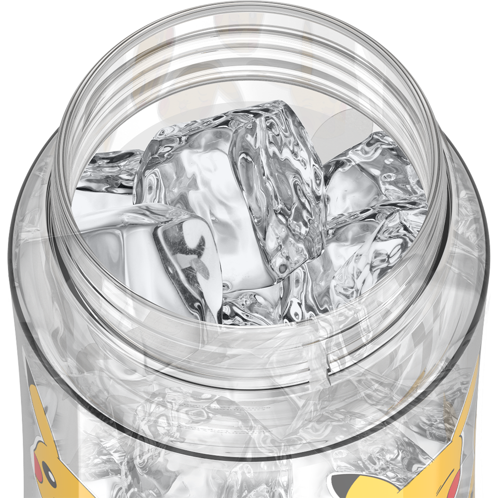 Thermos® 16oz Thermos® water bottle in Default Title — shown filled with ice, demonstrating insulation
