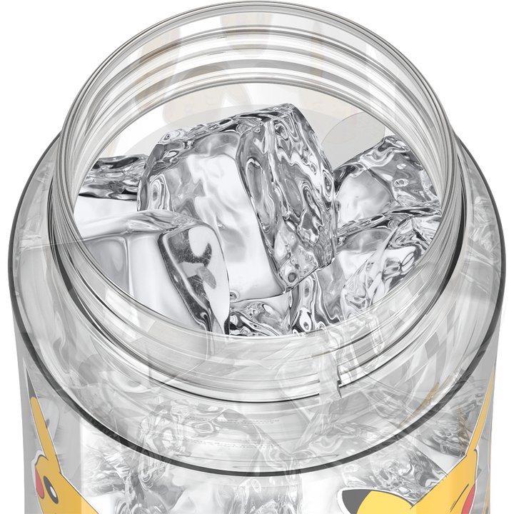Thermos® 16oz Thermos® water bottle in Default Title — shown filled with ice, demonstrating insulation