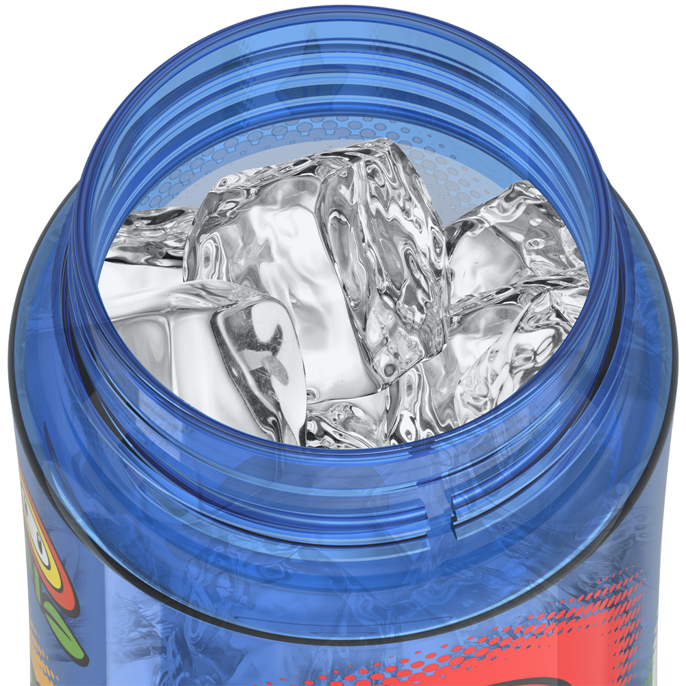 Thermos® 16oz Thermos® water bottle in Default Title — shown filled with ice, demonstrating insulation