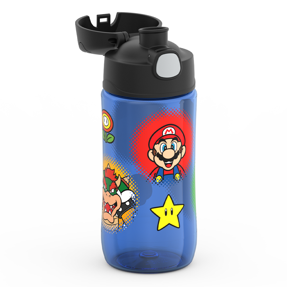 Thermos® 16oz Thermos® water bottle in Default Title — close-up of push-button spout lid