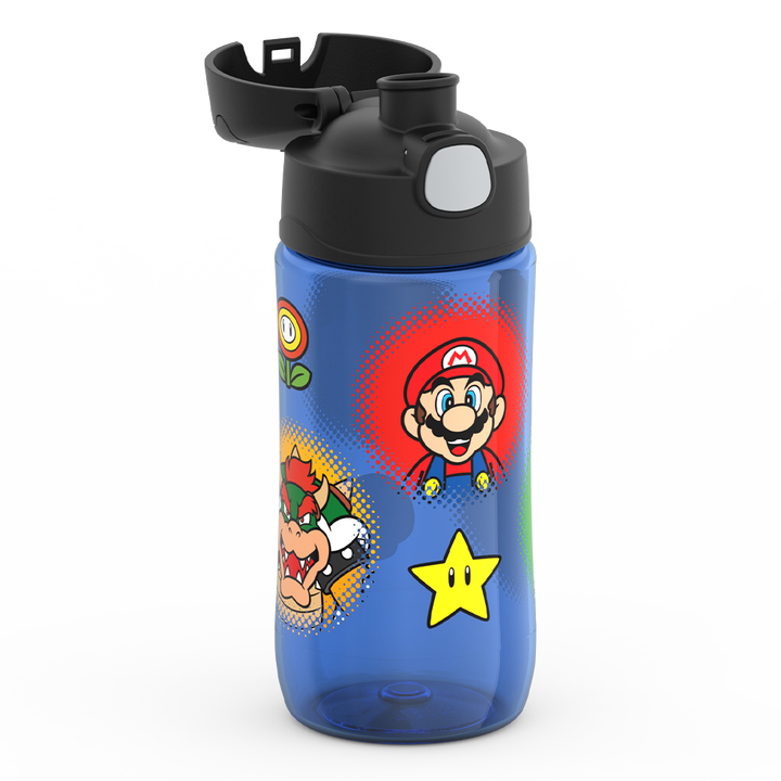 Thermos® 16oz Thermos® water bottle in Default Title — close-up of push-button spout lid