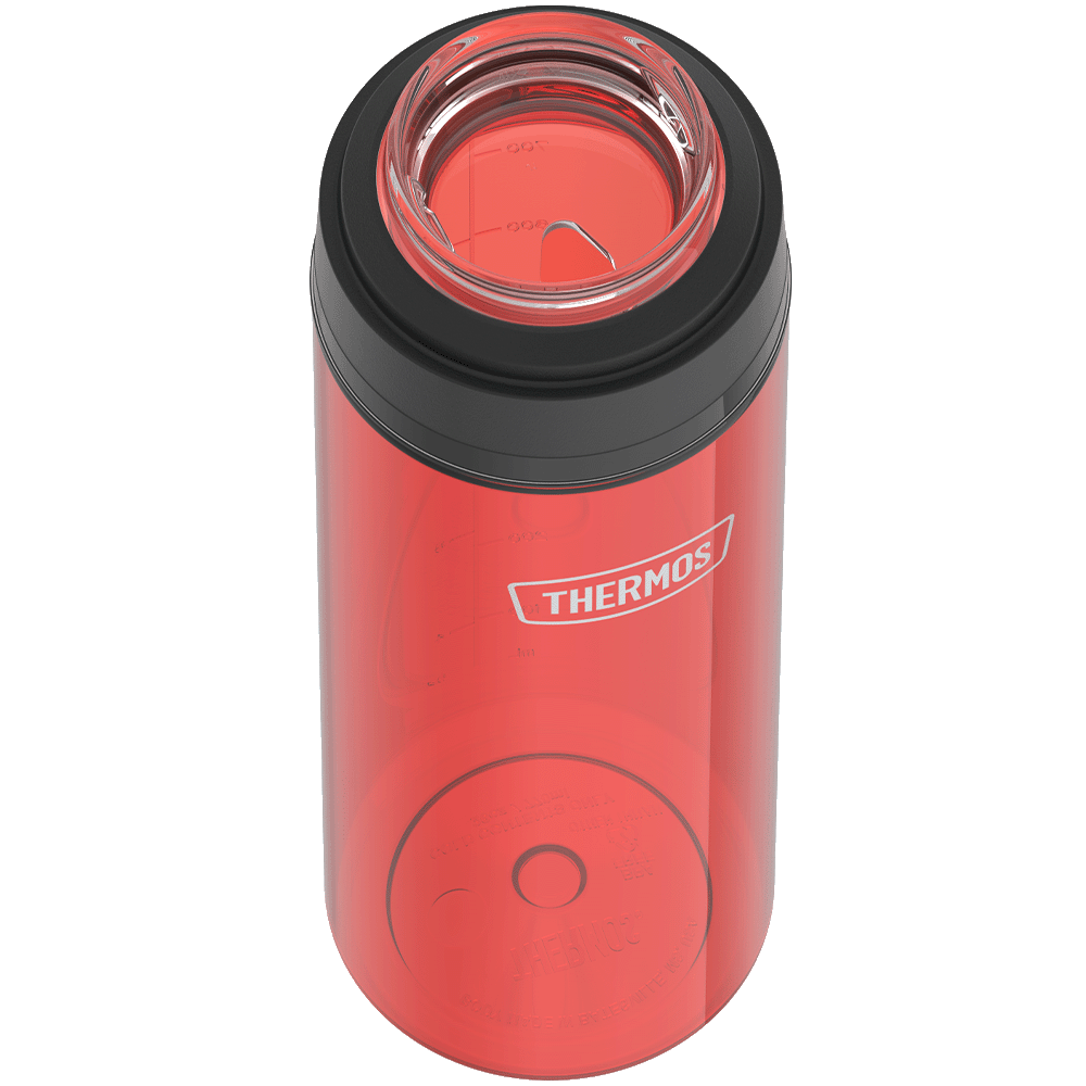 Thermos® Icon™ water bottle in Ultra Pink — close-up of push-button spout lid