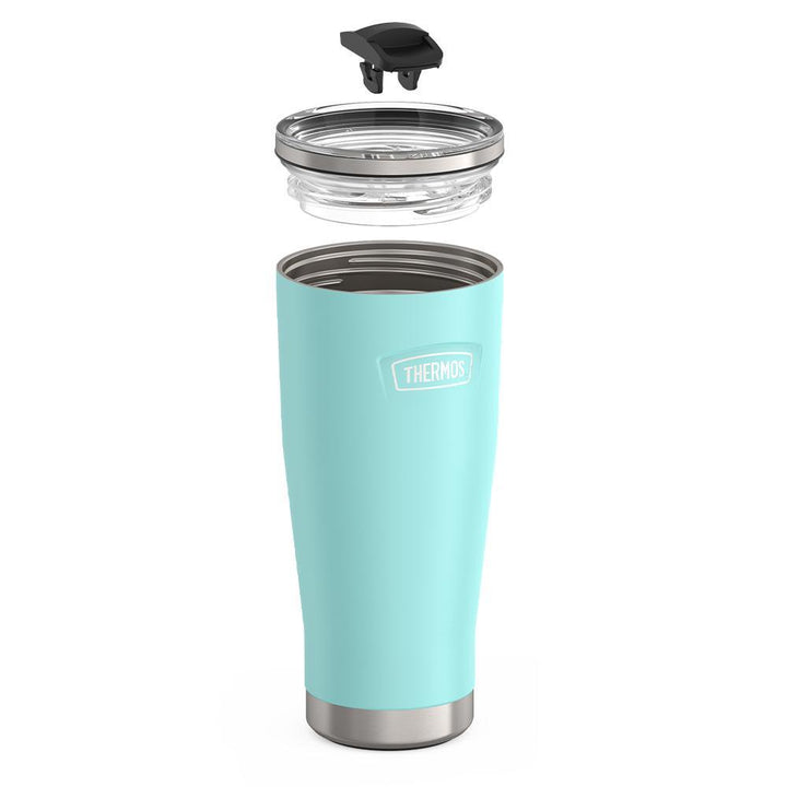 Thermos® 18oz Icon™ tumbler in Purple — showing lid and bottle components