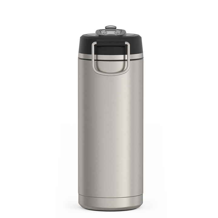 Thermos® 32oz Icon™ water bottle in Sunset Pink — back view showing handle and base