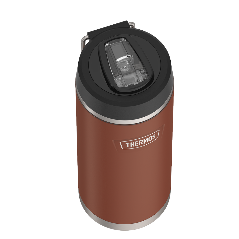 Thermos® 32oz Icon™ water bottle in Sunset Pink — close-up of lid mechanism