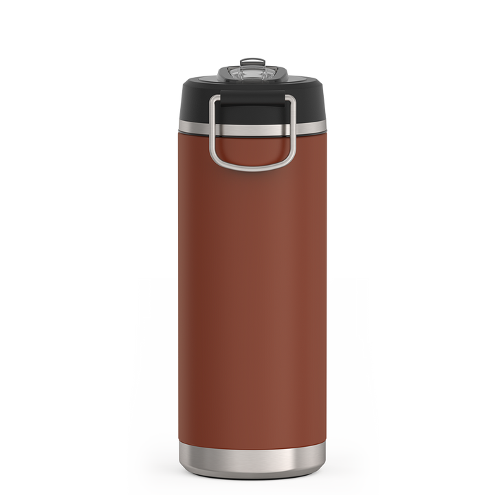 Thermos® 32oz Icon™ water bottle in Sunset Pink — back view showing handle and base