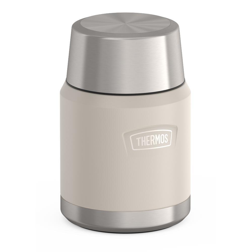 Thermos® 16oz Icon™ food jar in Alpine Green — angled view showing full profile