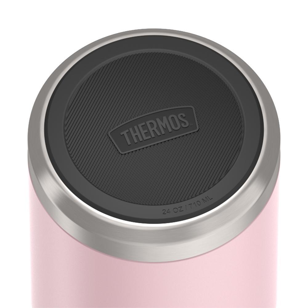 Thermos® 24oz Icon™ food jar in Crimson — base showing Griptec™ non-slip base