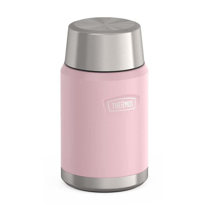 Thermos® 24oz Icon™ food jar in Crimson — angled view showing full profile