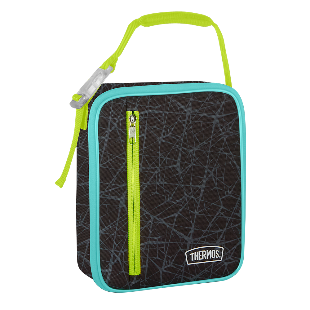 Thermos® lunch box in Teal — angled view showing full profile