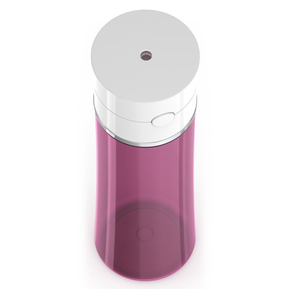 Thermos® 22oz Thermos® water bottle in Burgundy W/Black Lid — close-up of lid mechanism