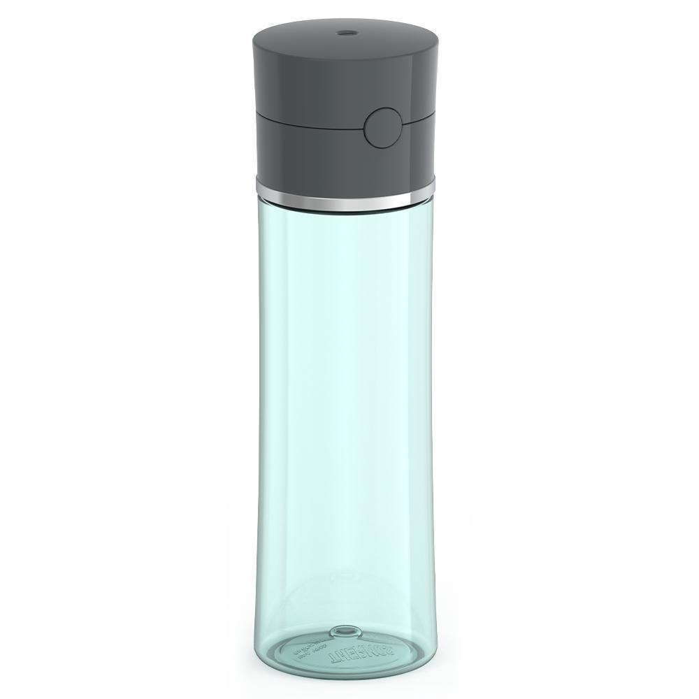 Thermos® 22oz Thermos® water bottle in Burgundy W/Black Lid — angled view showing full profile