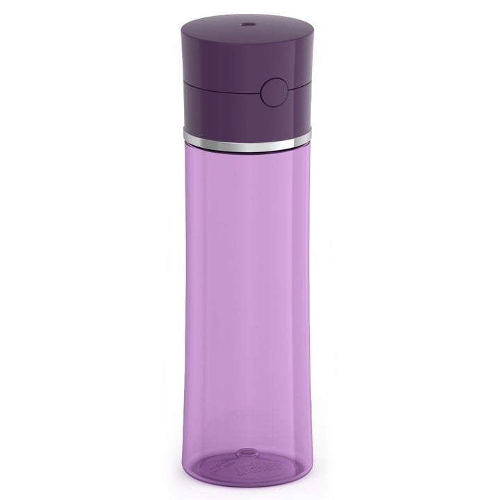 Thermos® 22oz Thermos® water bottle in Burgundy W/Black Lid — angled view showing full profile