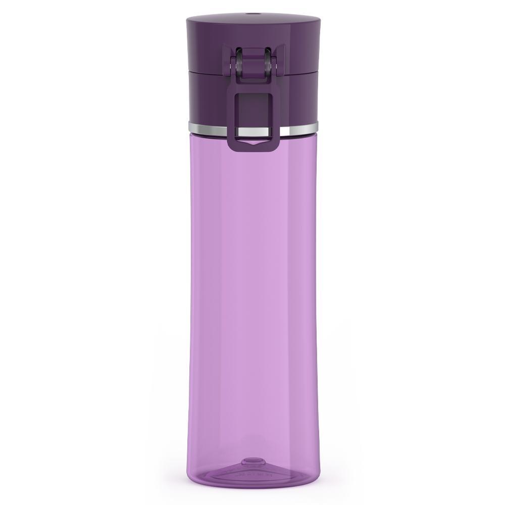 Thermos® 22oz Thermos® water bottle in Burgundy W/Black Lid — back view showing handle and base