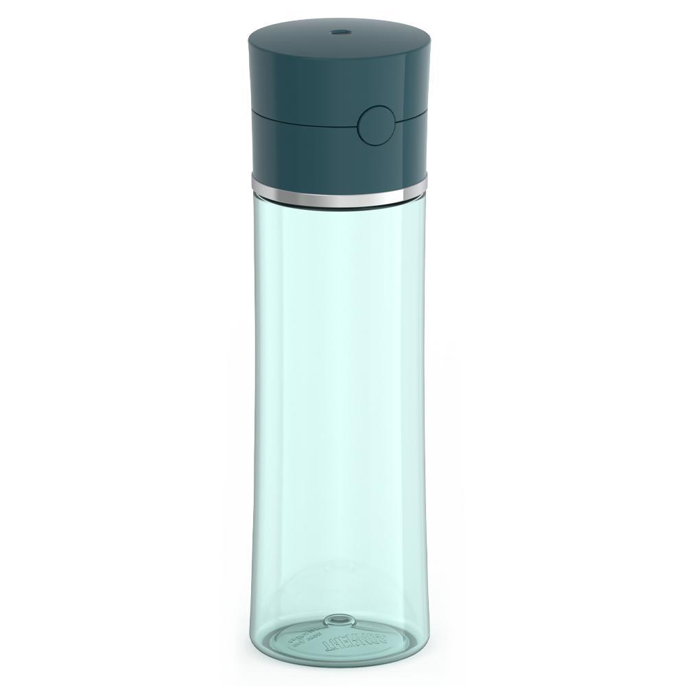 Thermos® 22oz Thermos® water bottle in Burgundy W/Black Lid — angled view showing full profile