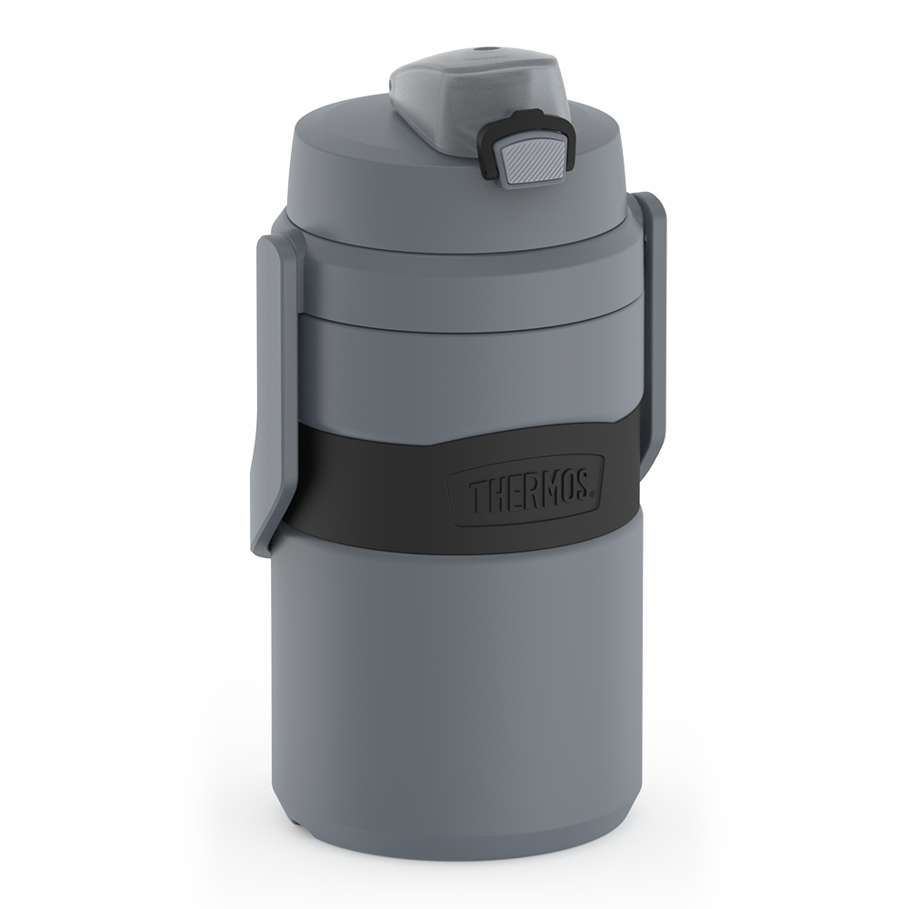 Thermos® 32oz Thermos® water bottle in Charcoal — angled view showing full profile