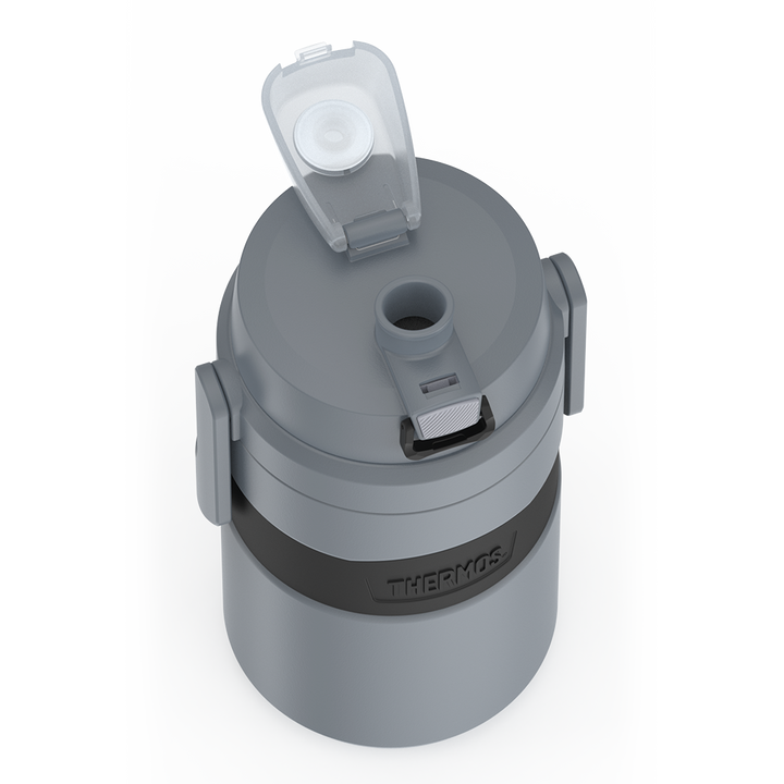 Thermos® 32oz Thermos® water bottle in Charcoal — close-up of lid mechanism