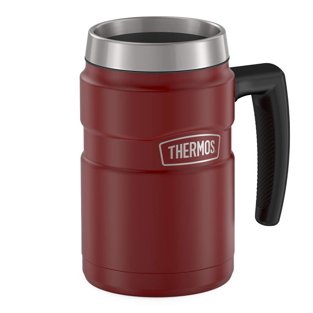 Thermos® 16oz Stainless King™ mug in Matte Stainless Steel