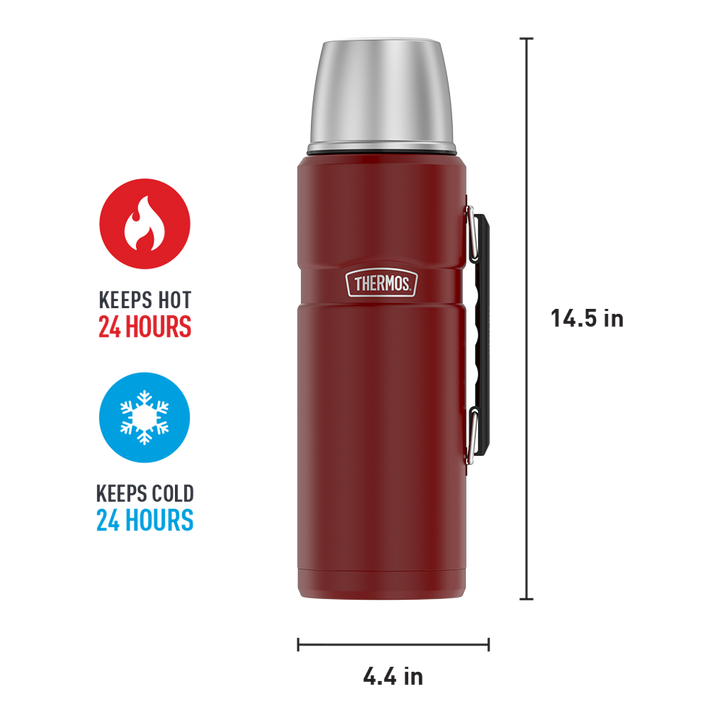 Thermos® 2.0 L Stainless King™ beverage bottle in Matte Stainless Steel