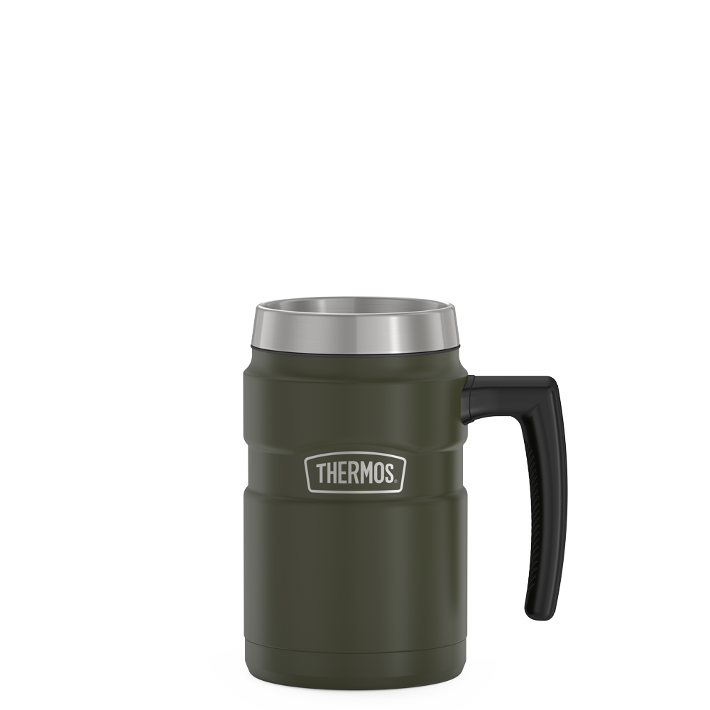 Thermos® 16oz Stainless King™ mug in Matte Stainless Steel