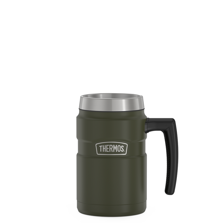 Thermos® 16oz Stainless King™ mug in Matte Stainless Steel