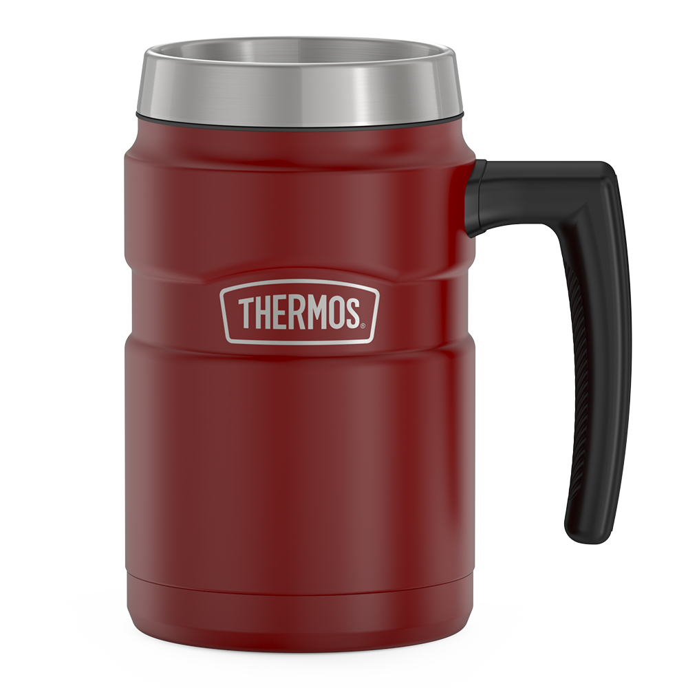 Thermos® 16oz Stainless King™ mug in Matte Stainless Steel