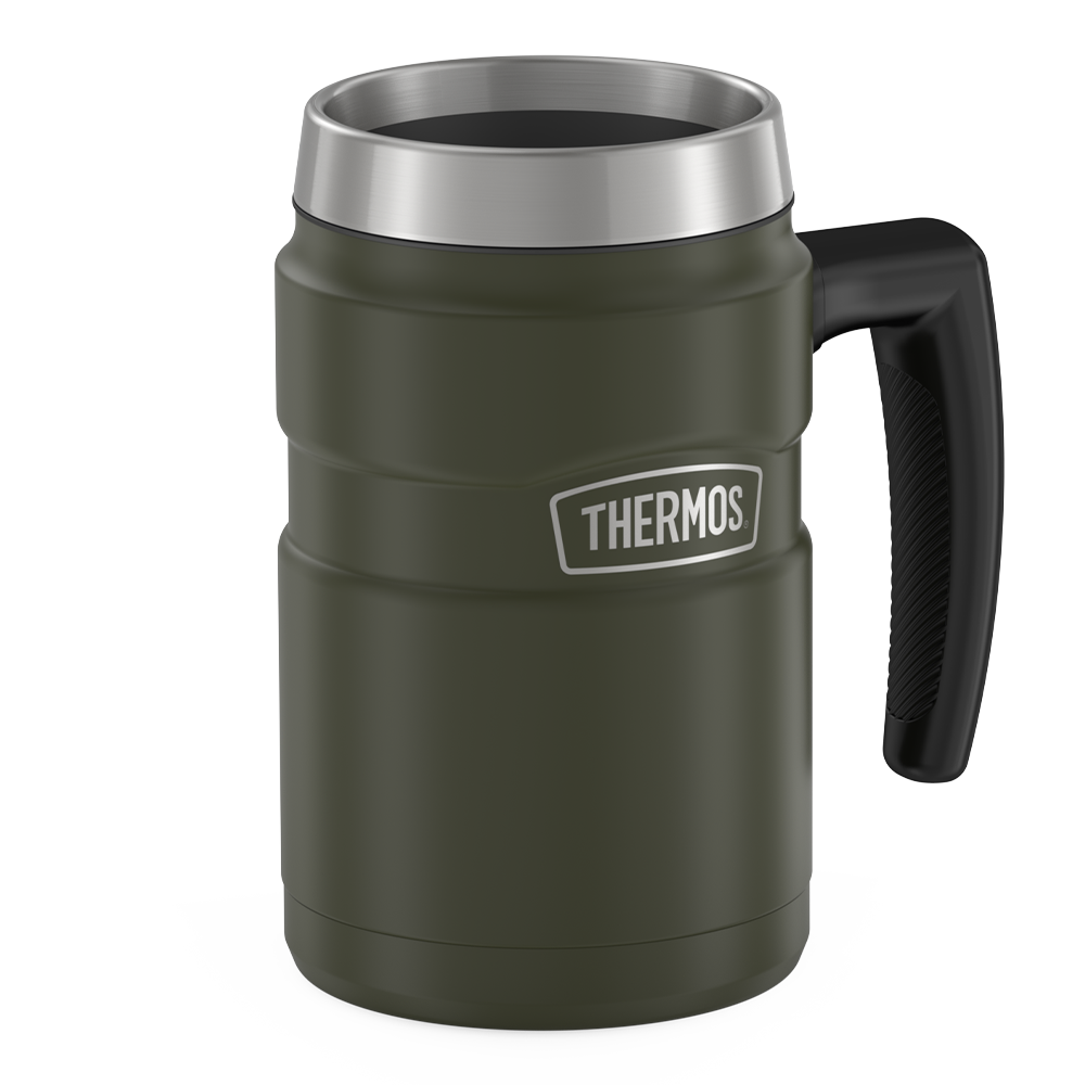 Thermos® 16oz Stainless King™ mug in Matte Stainless Steel