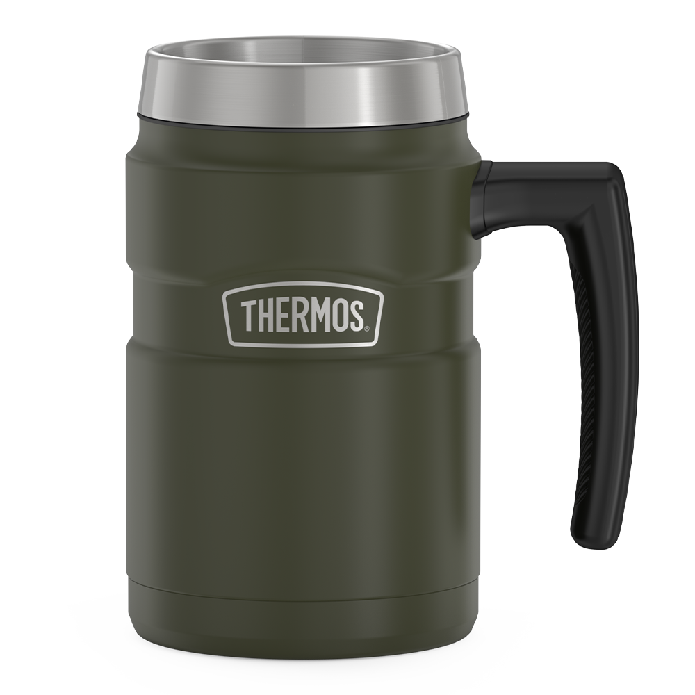 Thermos® 16oz Stainless King™ mug in Matte Stainless Steel