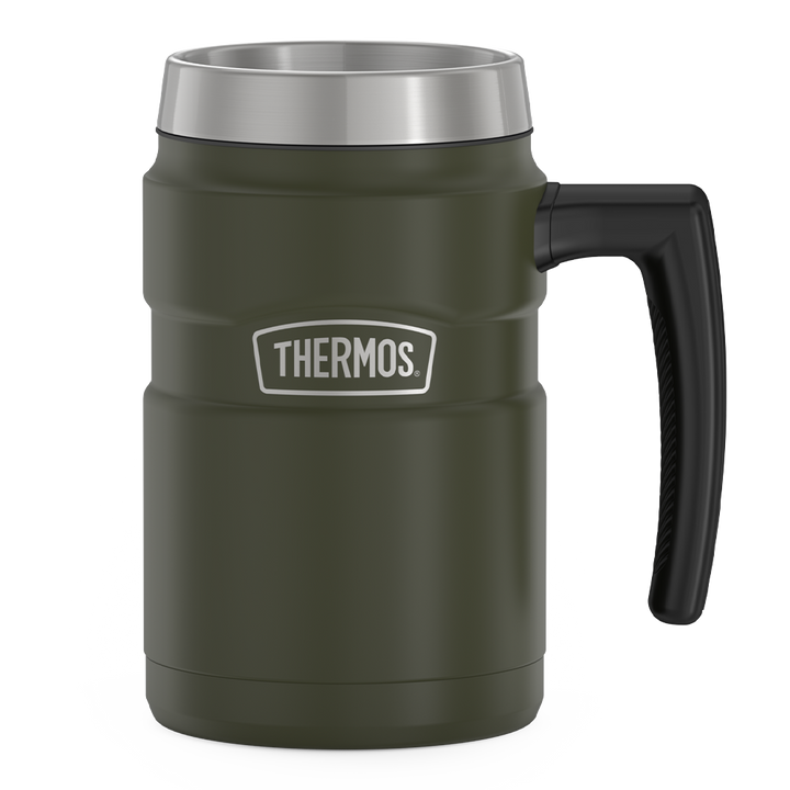 Thermos® 16oz Stainless King™ mug in Matte Stainless Steel