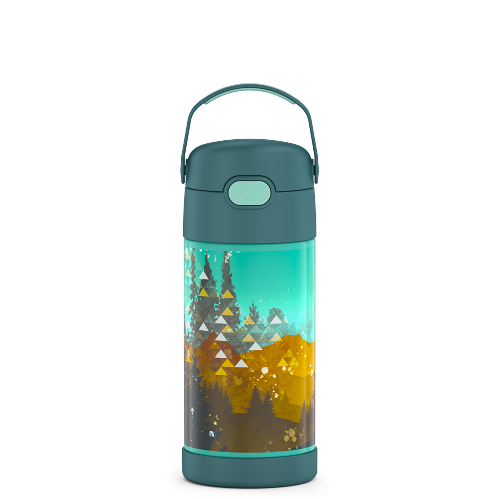 Thermos® 12oz FUNtainer® water bottle in Yellow/Green