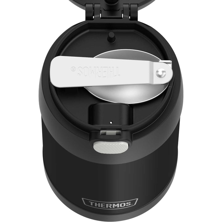 Thermos® 16oz FUNtainer® food jar in Purple Mirage — top view showing lid opening
