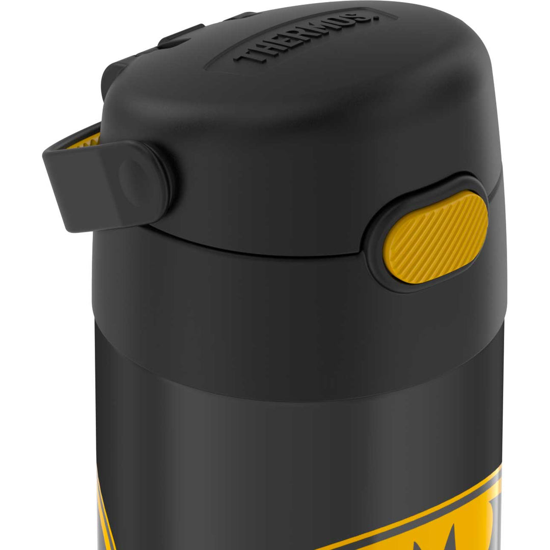 Thermos® 12oz FUNtainer® water bottle in Default Title — top view showing lid opening