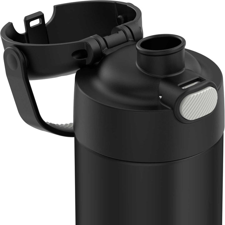 Thermos® 16oz FUNtainer® water bottle in Lemon Yellow — top view showing lid opening