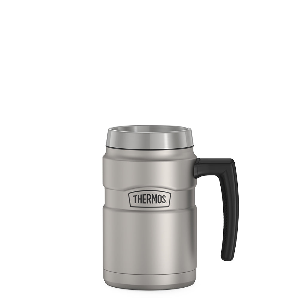 Thermos® 16oz Stainless King™ mug in Matte Stainless Steel