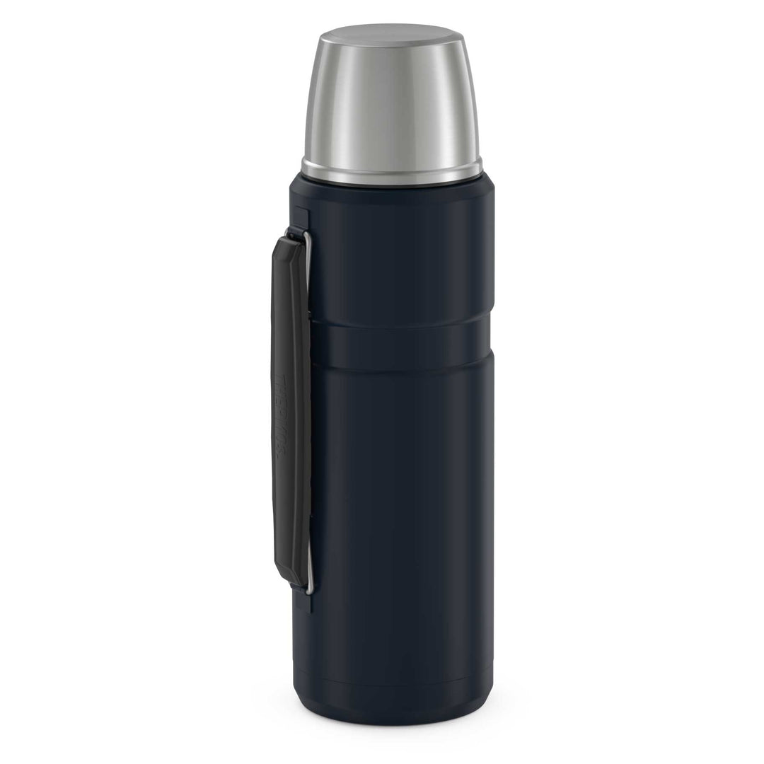 Thermos® 40oz Stainless King™ beverage bottle in Rustic Red — back view showing handle and base