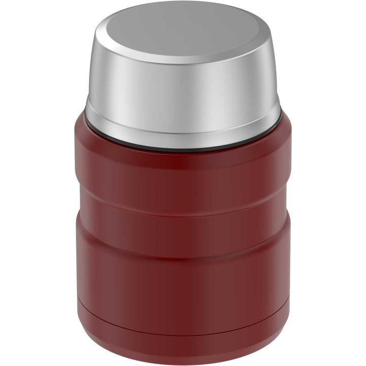Thermos® 16oz Stainless King™ food jar in Matte Rose — back view showing handle and base