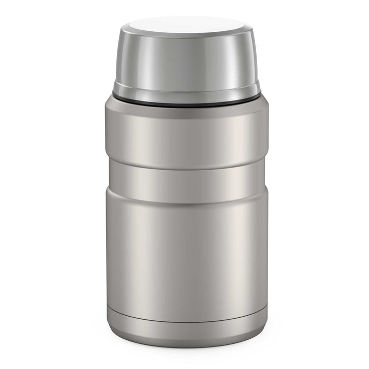 Thermos® 24oz Stainless King™ food jar in Royal Blue — back view showing handle and base